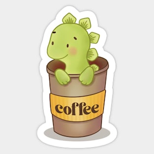All I Need is a Dino Coffee Sticker